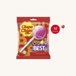 Chupa Chups Candy Small bag of The Best Of Chupa Chups lollipops, from Barcelona, 10 units