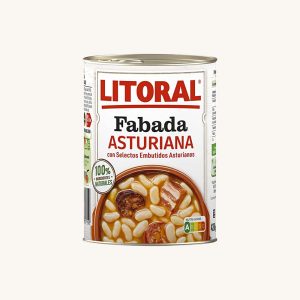 Litoral Fabada Asturiana (bean and sausages stew), traditional cooked dish, medium can 420g